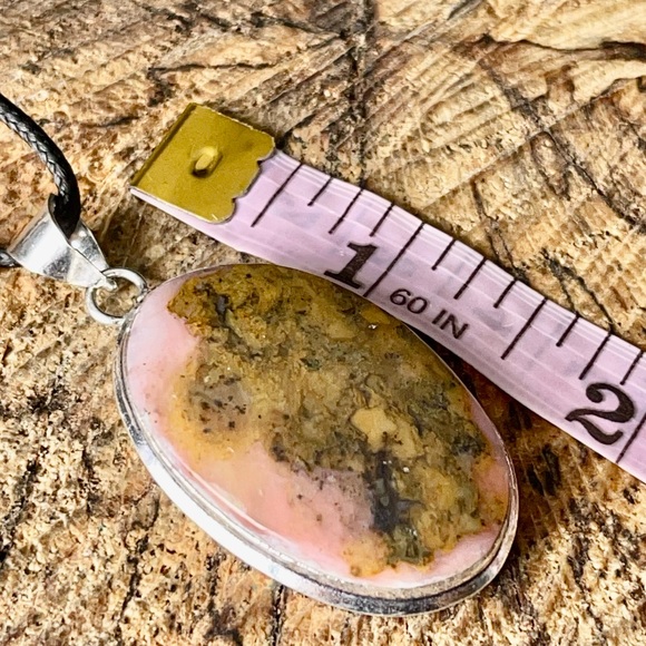 Beautiful Pino & Brown Peruvian Opal Pendant 2” - Picture 4 of 12